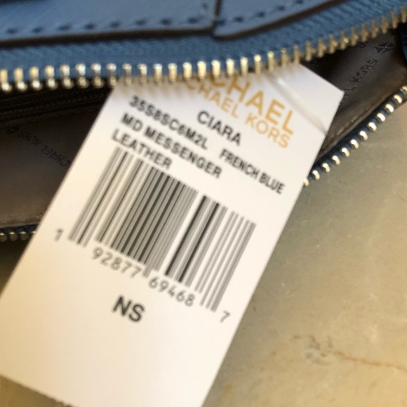 NWT Michael Kors md Ciara handbag&wristlet Blue - Picture 7 of 8
